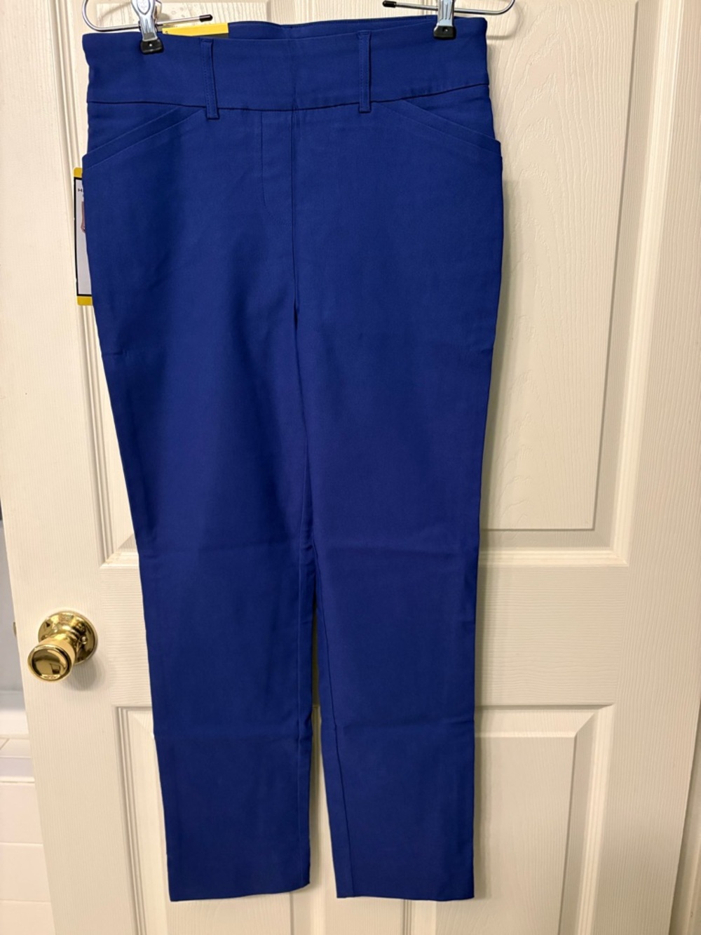 NWT Hilary Radley Women's Pull-On Tummy Control Ankle Pant Blue Size Small